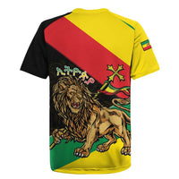 Ethiopia Empire 1270-1974 Rugby Jersey Lion Of Judah With Ethiopian Cross