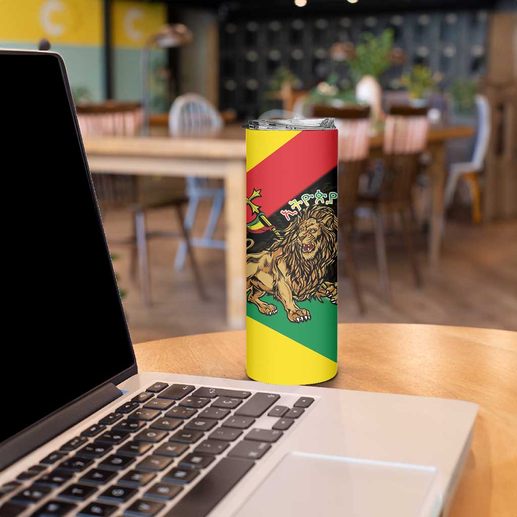 Ethiopia Empire 1270-1974 Skinny Tumbler Lion Of Judah With Ethiopian Cross