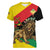 Ethiopia Empire 1270-1974 Women V-Neck T-Shirt Lion Of Judah With Ethiopian Cross