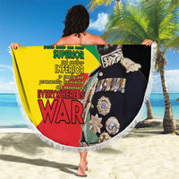 Haile Selassie Beach Blanket Lion Of Judah Ethiopia Rastafari