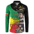 Haile Selassie Button Sweatshirt Lion Of Judah Ethiopia Rastafari