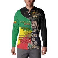 Haile Selassie Button Sweatshirt Lion Of Judah Ethiopia Rastafari