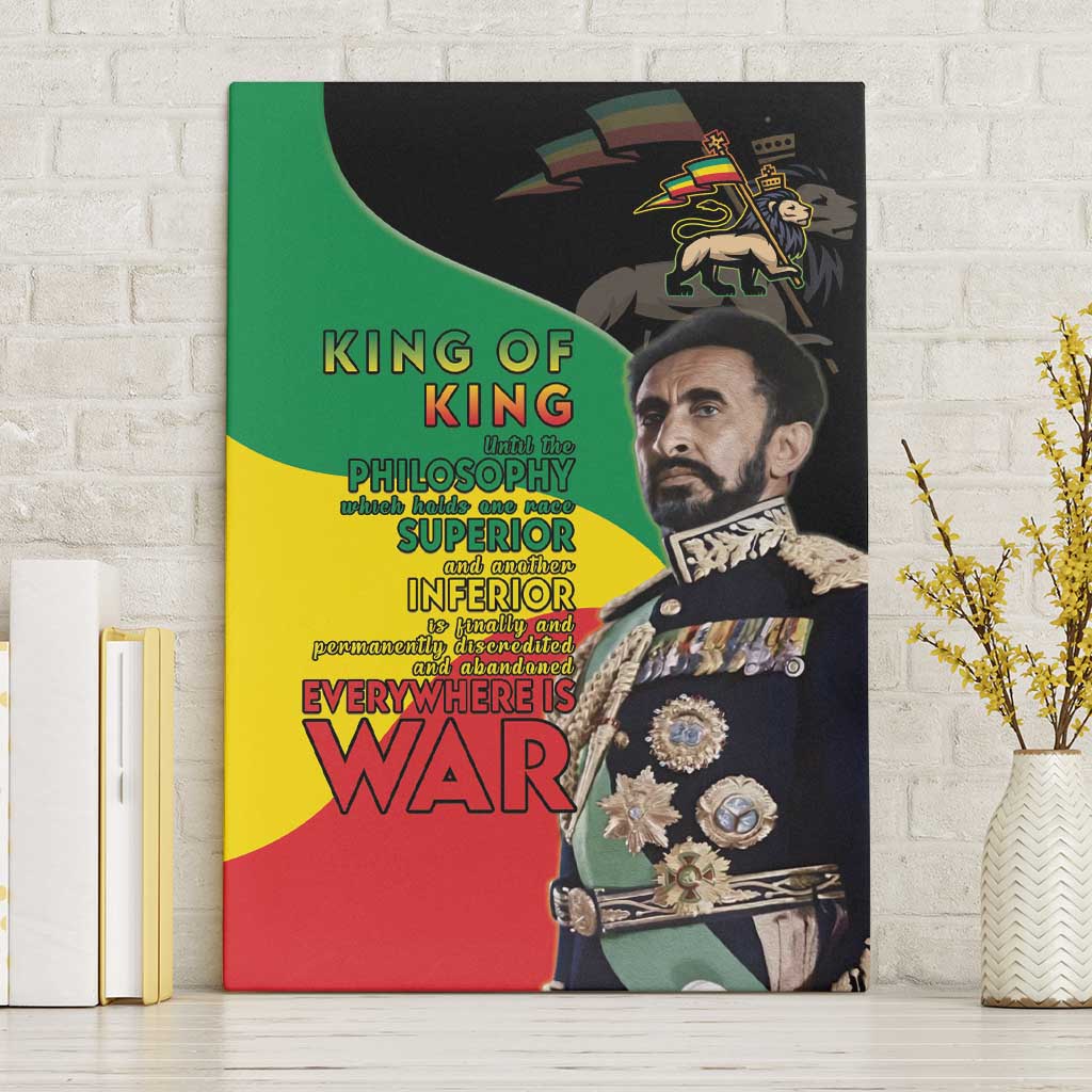 Haile Selassie Canvas Wall Art Lion Of Judah Ethiopia Rastafari