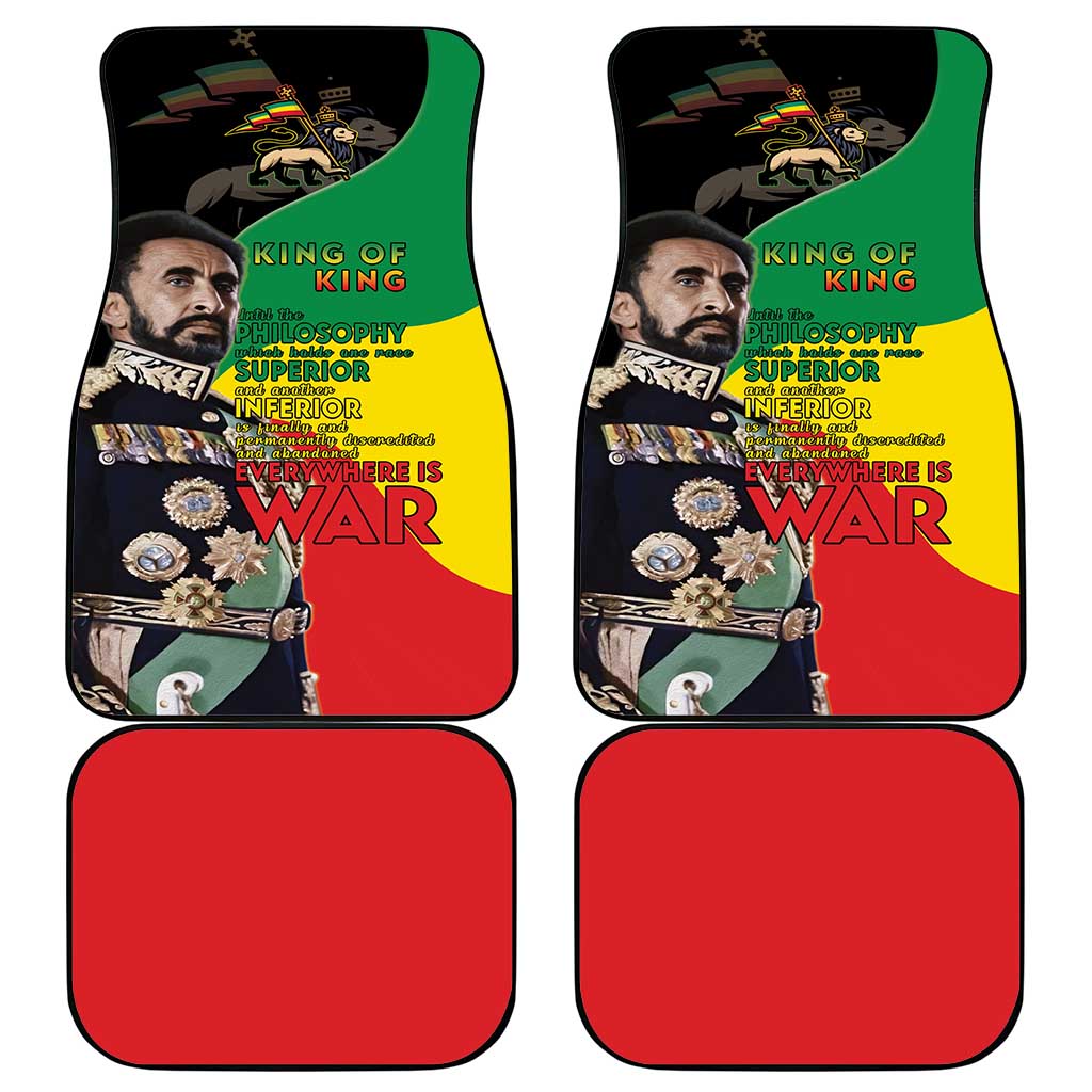 Haile Selassie Car Mats Lion Of Judah Ethiopia Rastafari