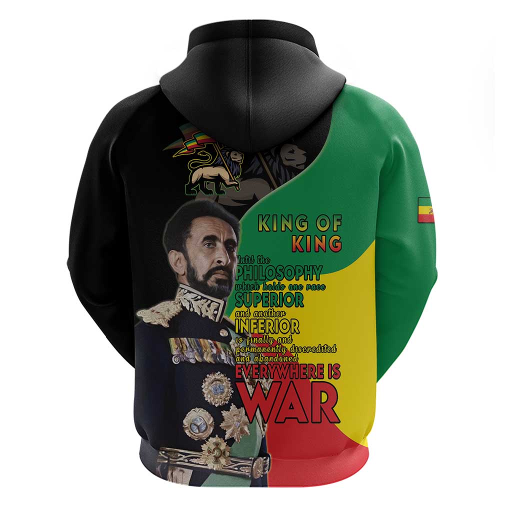 Haile Selassie Hoodie Lion Of Judah Ethiopia Rastafari