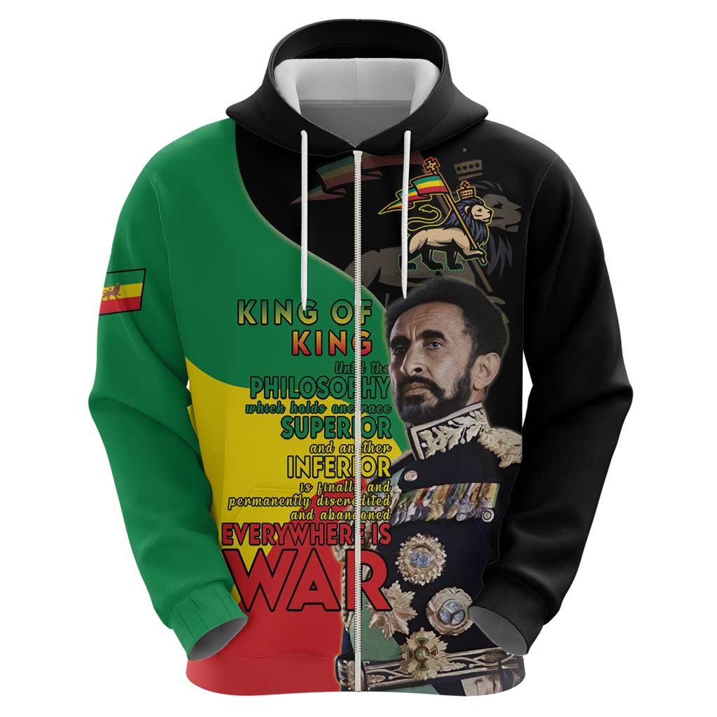 Haile Selassie Hoodie Lion Of Judah Ethiopia Rastafari