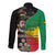 Haile Selassie Long Sleeve Button Shirt Lion Of Judah Ethiopia Rastafari