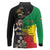 Haile Selassie Long Sleeve Polo Shirt Lion Of Judah Ethiopia Rastafari