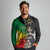 Haile Selassie Long Sleeve Polo Shirt Lion Of Judah Ethiopia Rastafari