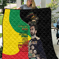 Haile Selassie Quilt Lion Of Judah Ethiopia Rastafari