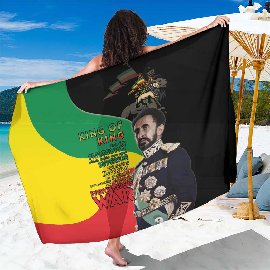 Haile Selassie Sarong Lion Of Judah Ethiopia Rastafari