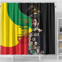Haile Selassie Shower Curtain Lion Of Judah Ethiopia Rastafari