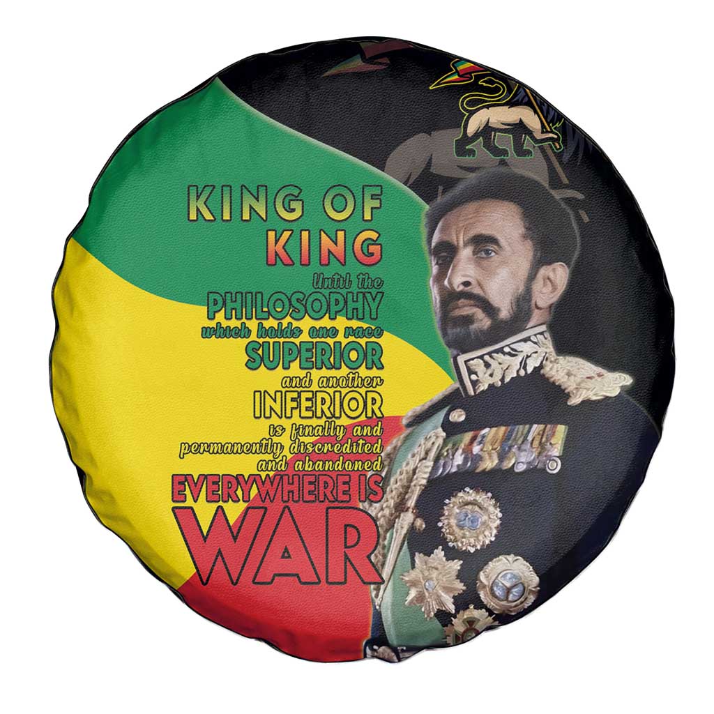 Haile Selassie Spare Tire Cover Lion Of Judah Ethiopia Rastafari