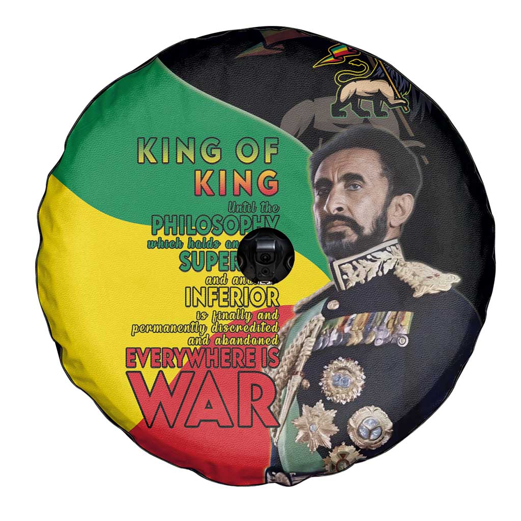Haile Selassie Spare Tire Cover Lion Of Judah Ethiopia Rastafari