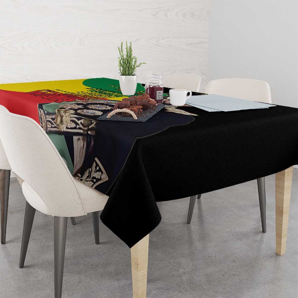 Haile Selassie Tablecloth Lion Of Judah Ethiopia Rastafari