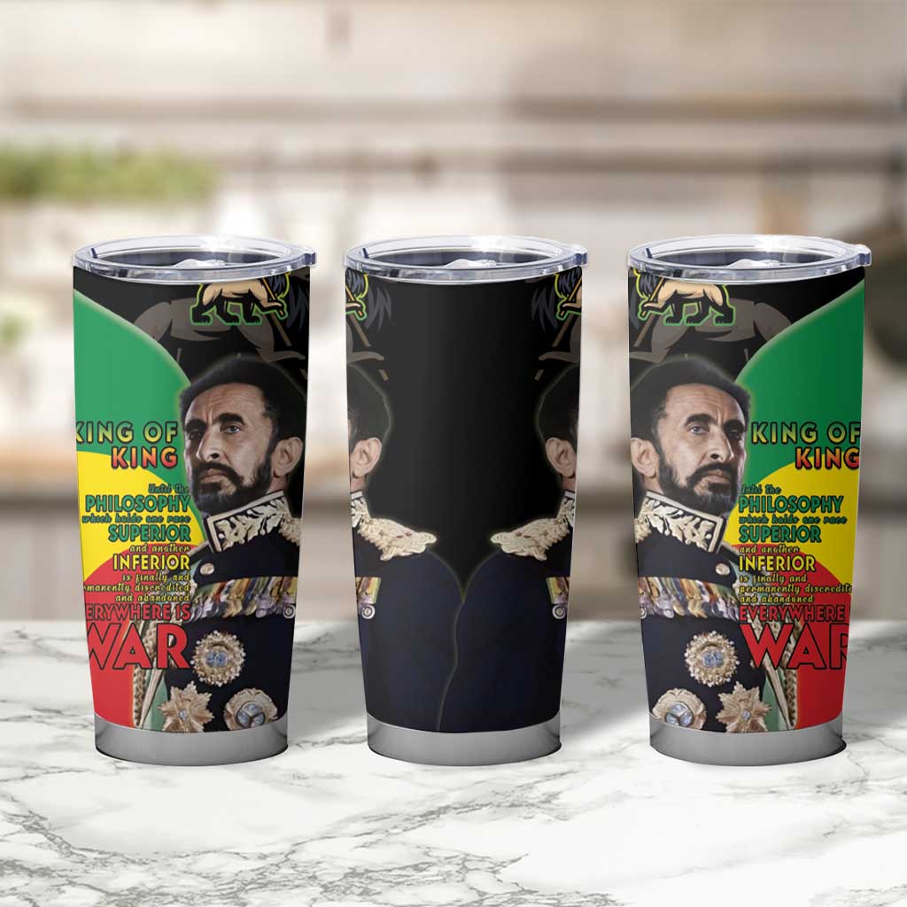 Haile Selassie Tumbler Cup Lion Of Judah Ethiopia Rastafari