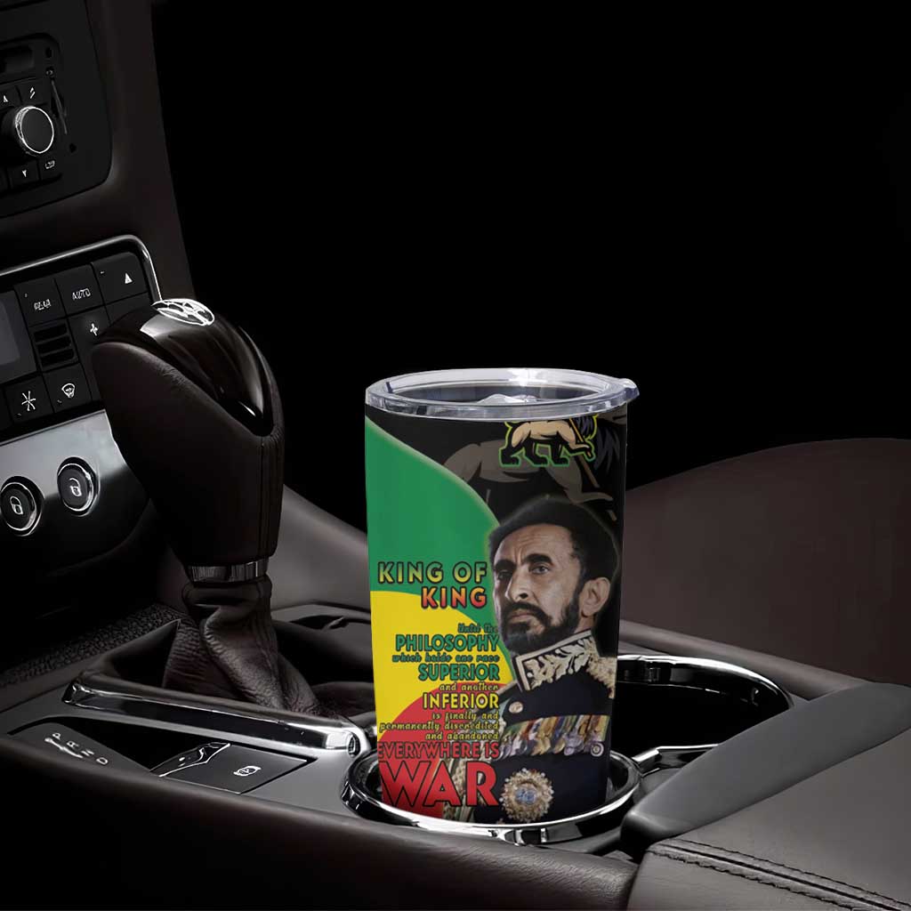 Haile Selassie Tumbler Cup Lion Of Judah Ethiopia Rastafari