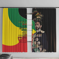 Haile Selassie Window Curtain Lion Of Judah Ethiopia Rastafari