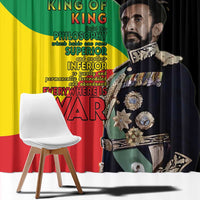 Haile Selassie Window Curtain Lion Of Judah Ethiopia Rastafari