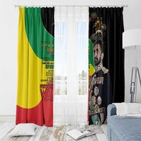 Haile Selassie Window Curtain Lion Of Judah Ethiopia Rastafari
