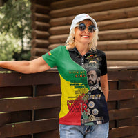 Haile Selassie Women Polo Shirt Lion Of Judah Ethiopia Rastafari