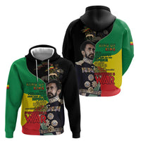 Haile Selassie Zip Hoodie Lion Of Judah Ethiopia Rastafari