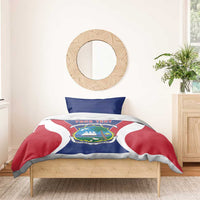 Personalised Liberia Bedding Set Coat Of Arms With Flag Map