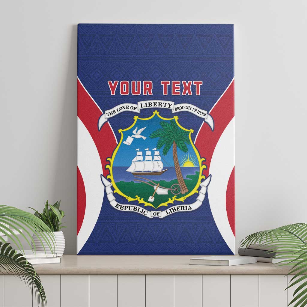 Personalised Liberia Canvas Wall Art Coat Of Arms With Flag Map
