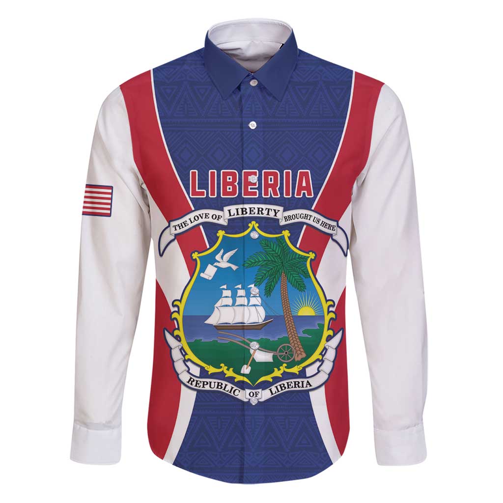 Personalised Liberia Family Matching Puletasi and Hawaiian Shirt Coat Of Arms With Flag Map