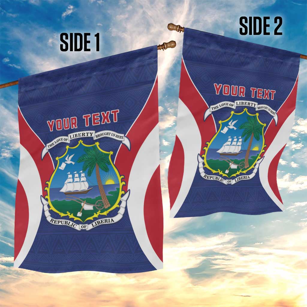 Personalised Liberia Garden Flag Coat Of Arms With Flag Map
