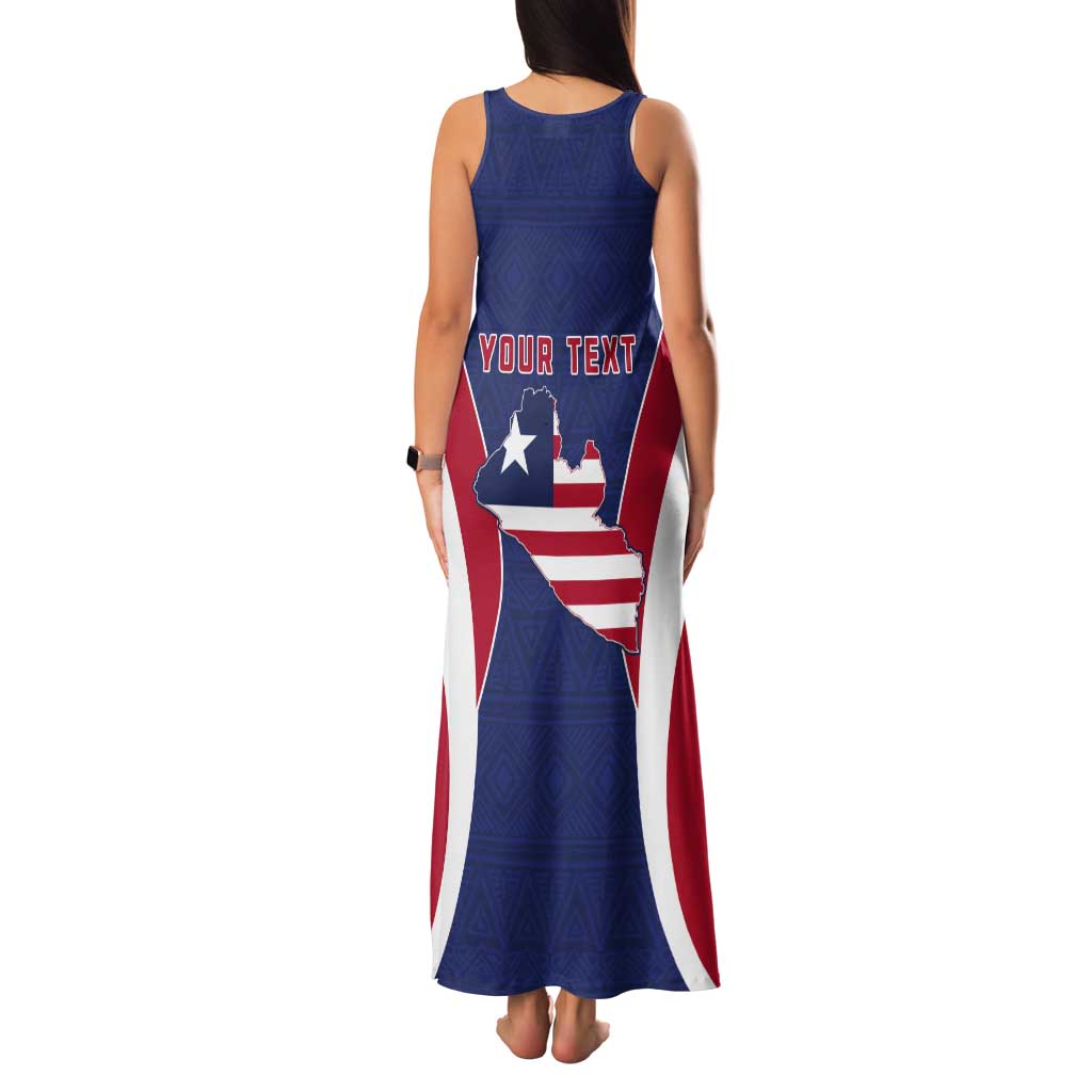 Personalised Liberia Tank Maxi Dress Coat Of Arms With Flag Map