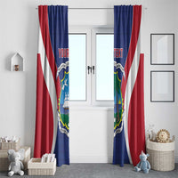 Personalised Liberia Window Curtain Coat Of Arms With Flag Map