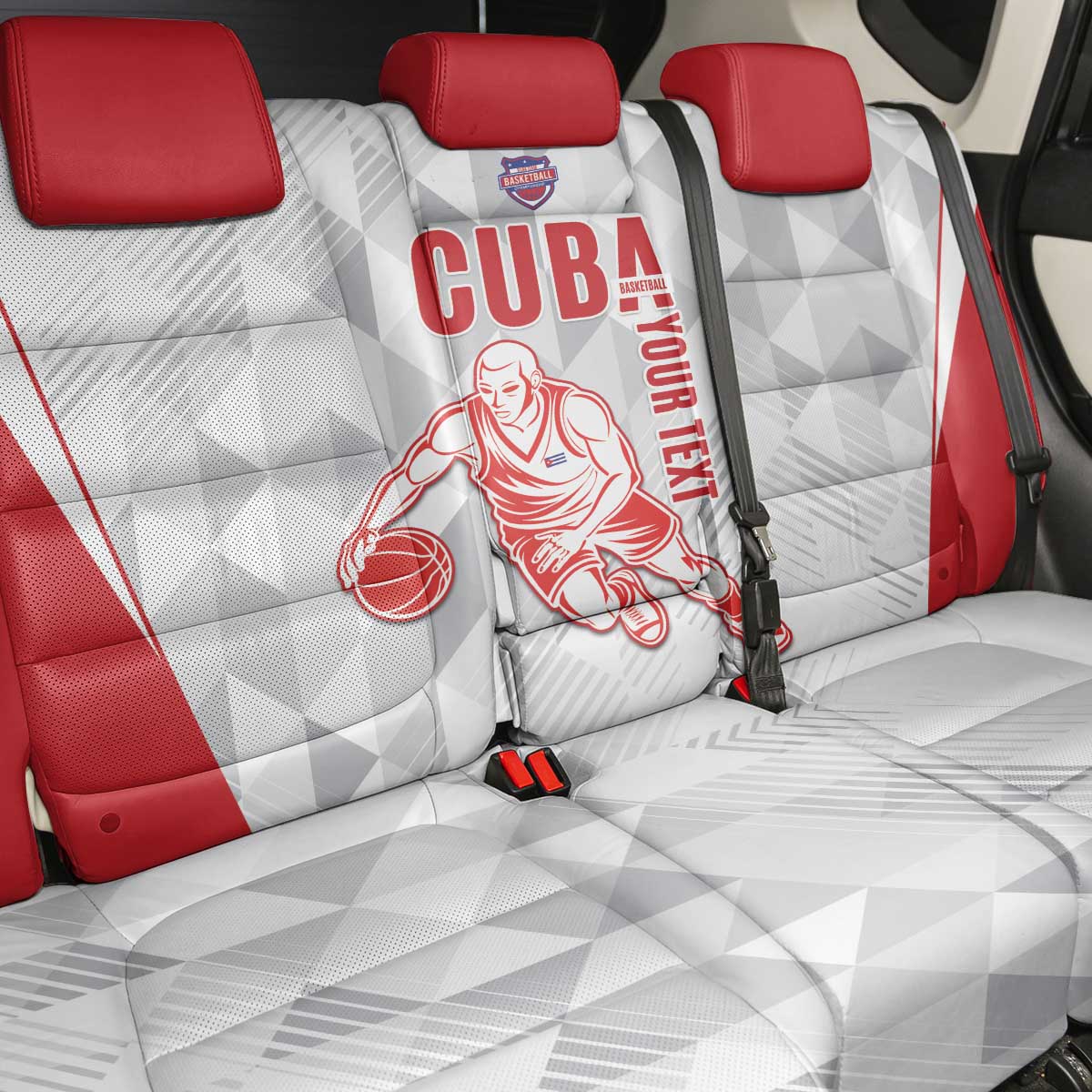 Custom Cuba Basketball Back Car Seat Cover Sporty Style