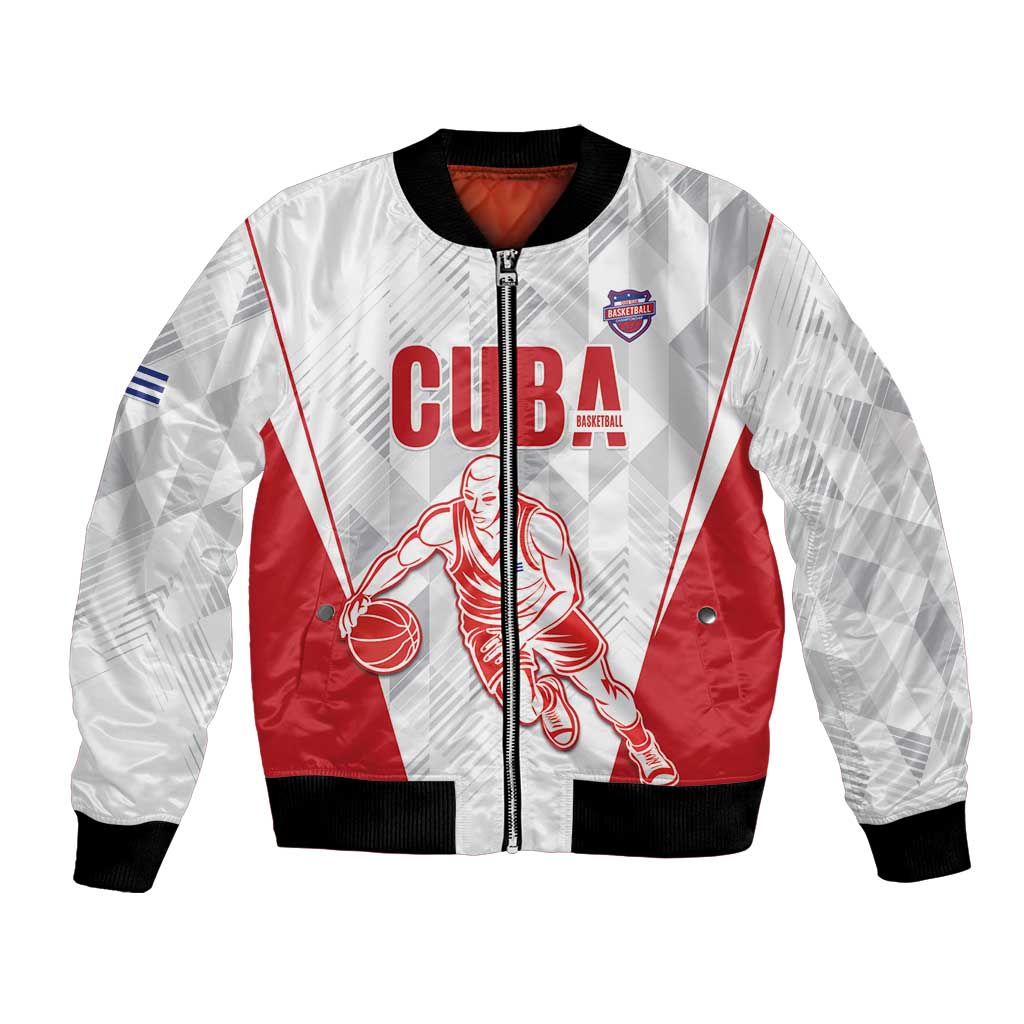 Custom Cuba Basketball Bomber Jacket Sporty Style