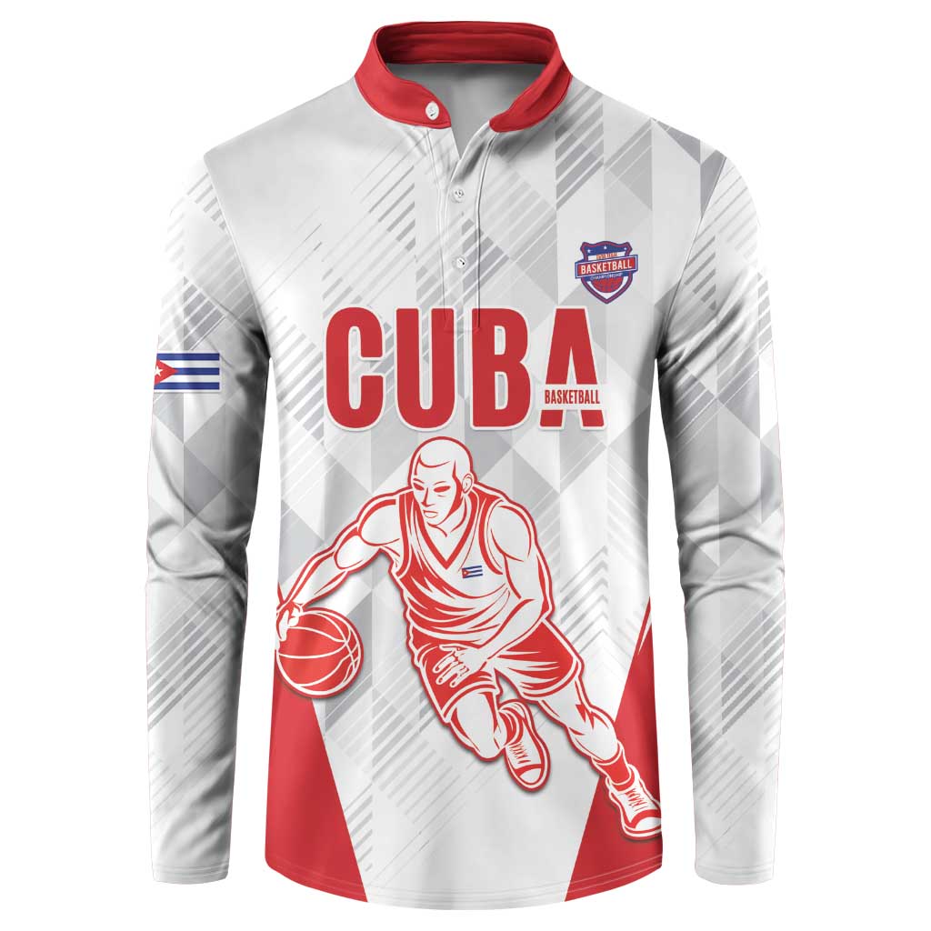Custom Cuba Basketball Button Sweatshirt Sporty Style