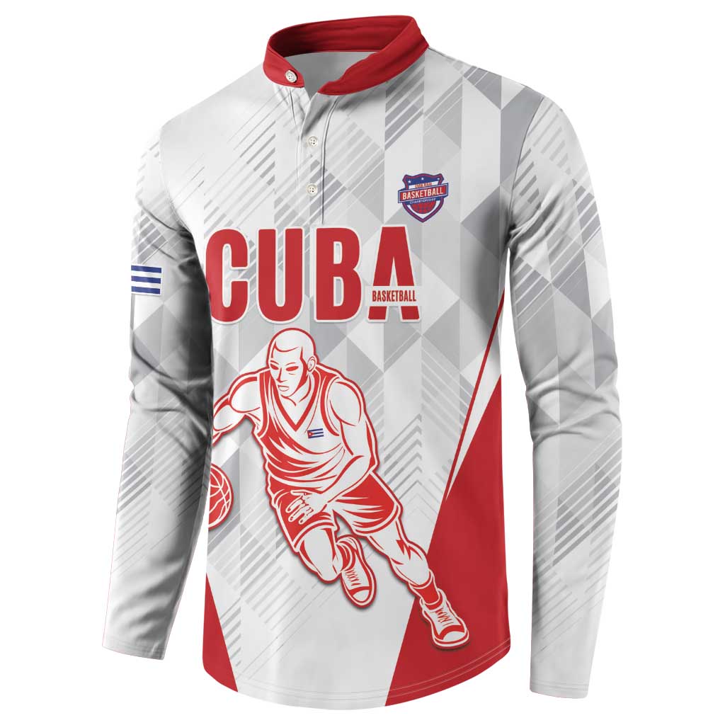 Custom Cuba Basketball Button Sweatshirt Sporty Style