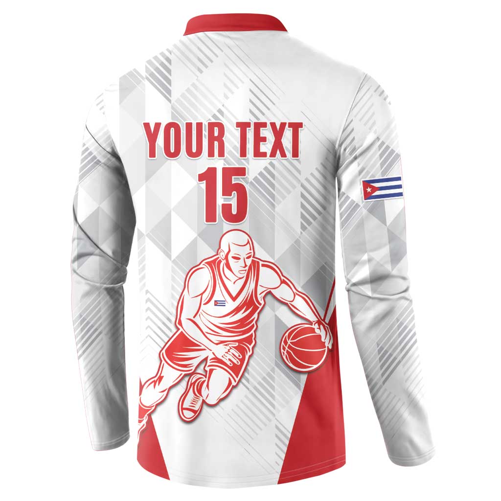 Custom Cuba Basketball Button Sweatshirt Sporty Style