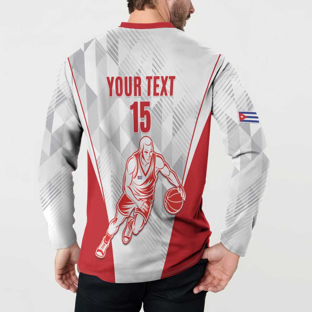 Custom Cuba Basketball Button Sweatshirt Sporty Style