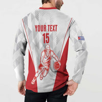 Custom Cuba Basketball Button Sweatshirt Sporty Style