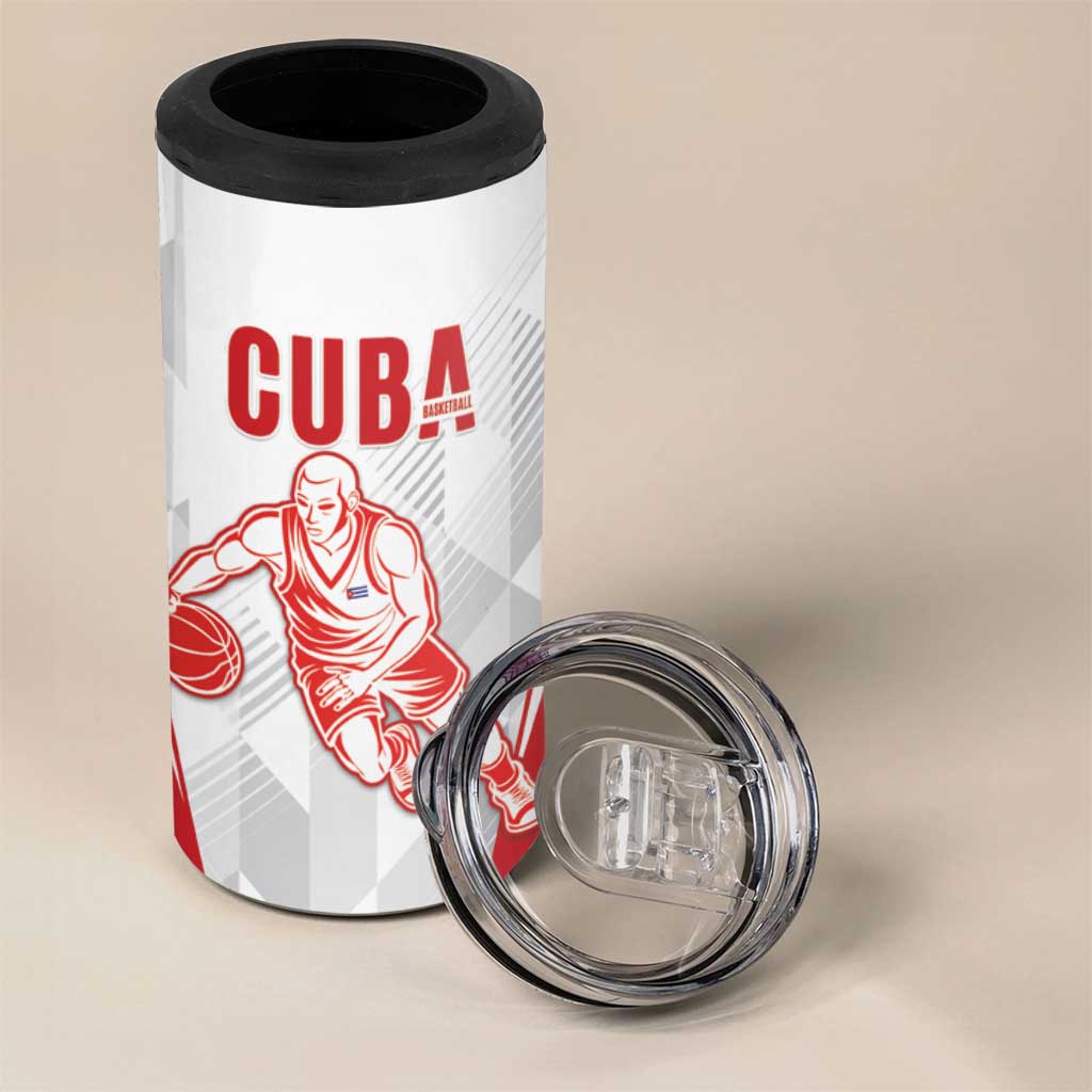 Custom Cuba Basketball 4 in 1 Can Cooler Tumbler Sporty Style