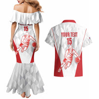 Custom Cuba Basketball Couples Matching Mermaid Dress and Hawaiian Shirt Sporty Style