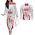 Custom Cuba Basketball Couples Matching Off The Shoulder Long Sleeve Dress and Long Sleeve Button Shirt Sporty Style