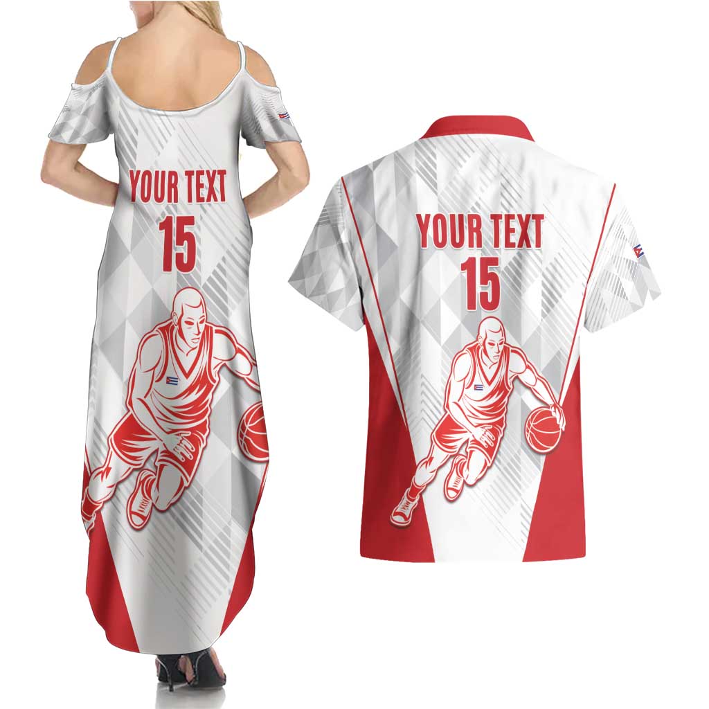 Custom Cuba Basketball Couples Matching Summer Maxi Dress and Hawaiian Shirt Sporty Style