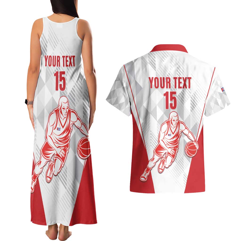 Custom Cuba Basketball Couples Matching Tank Maxi Dress and Hawaiian Shirt Sporty Style
