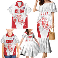Custom Cuba Basketball Family Matching Mermaid Dress and Hawaiian Shirt Sporty Style