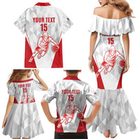 Custom Cuba Basketball Family Matching Mermaid Dress and Hawaiian Shirt Sporty Style