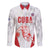 Custom Cuba Basketball Family Matching Off The Shoulder Long Sleeve Dress and Hawaiian Shirt Sporty Style