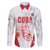 Custom Cuba Basketball Family Matching Off Shoulder Short Dress and Hawaiian Shirt Sporty Style