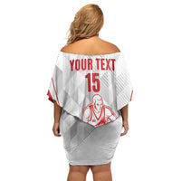 Custom Cuba Basketball Family Matching Off Shoulder Short Dress and Hawaiian Shirt Sporty Style