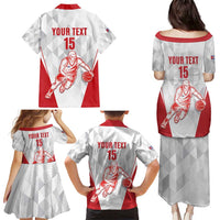 Custom Cuba Basketball Family Matching Puletasi and Hawaiian Shirt Sporty Style